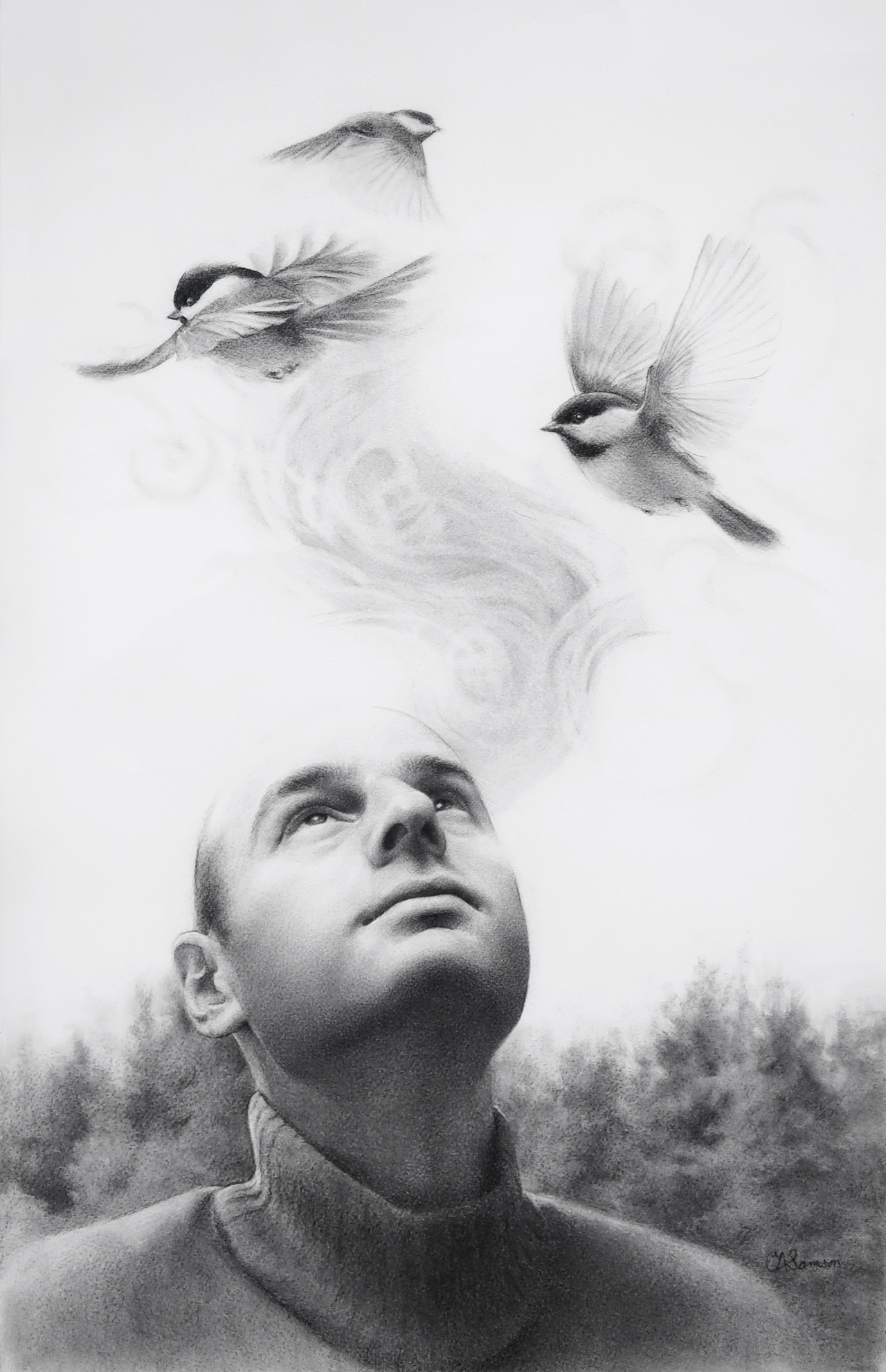 Listening to the Birds 3 by Chantal-Andrée Samson